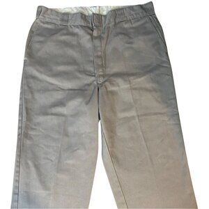 Dickies Mens Pants 40x32 Straight Leg Khaki Work Cotton/Polyester Blend